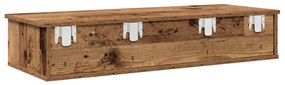 Prateleira parede c/ gavetas 100x37,5x19cm derivados de madeira