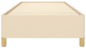 Estrutura de cama sem colchão 90x190 cm tecido creme