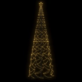 Árvore de Natal em cone 1400 luzes LED 160x500 cm branco quente