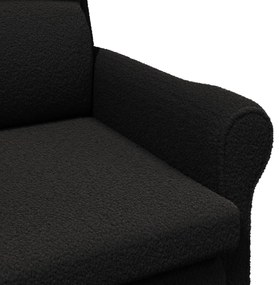 Poltrona Ergonómica Preta Tecido, Madeira Padrão Ergonómica