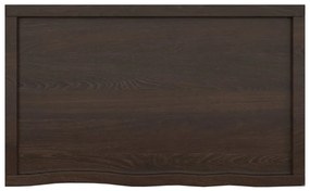 Bancada p/ WC 100x60x(2-4)cm madeira tratada maciça castanho