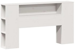 Cama com estante sem colchão 120x200 cm pinho maciço branco