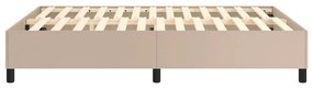 Estrutura de cama 140x190 cm couro artificial cappuccino