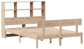 Cama com estante sem colchão 120x190 cm pinho maciço