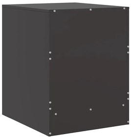 Mesas de cabeceira 2 pcs 34,5x39x44 cm aço preto