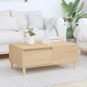 vidaXL Mesa de centro 90x50x36,5 cm derivados madeira carvalho sonoma