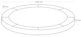 Cobertura dos bordos para trampolim de Ø 305 cm Azul