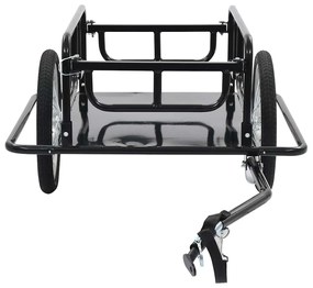 Reboque para bicicleta 130x73x48,5 cm aço preto
