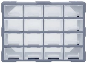 Caixa organizadora com 16 gavetas médias 52x16x37 cm