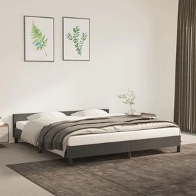 vidaXL Estrutura de cama sem colchão 160x200 cm veludo cinzento-escuro