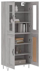 Armário alto 69,5x34x180 cm derivados de madeira sonoma cinza