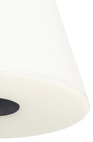 LED Candeeiro de pé inteligente preto com abajur branco 35 cm IP65 incl. WiFi A60 - Virginia Design