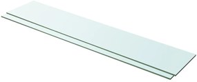 Prateleiras 2 pcs 100x20 cm vidro transparente