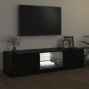 Móvel de TV Vinici com Luzes LED de 140cm - Preto - Design Moderno