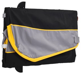 Reboque para bicicleta 30 kg ferro preto e amarelo