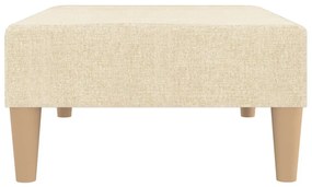 Apoio de pés tecido 78x56x32 cor creme