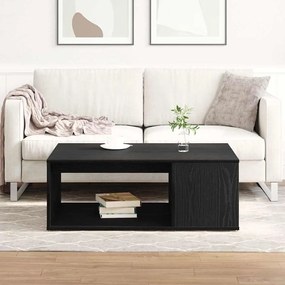 Mesa de Centro Carvalho Preto 90x67x33 cm Madeira de Engenharia