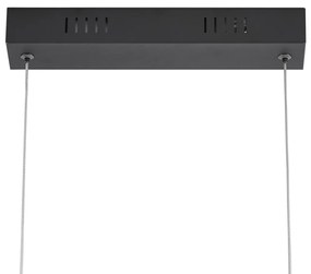 LED Candeeiro suspenso de design preto retangular regulável em 3 níveis - Krisscross Moderno