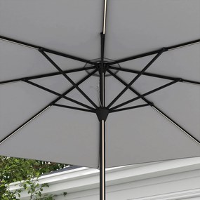 Chapéu de Sol de Jardim Ø265x240 cm Chapéu de Sol de Terraço com Luzes