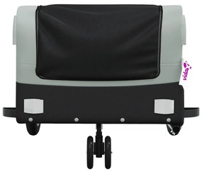 Reboque para bicicleta 30 kg ferro preto e cinza