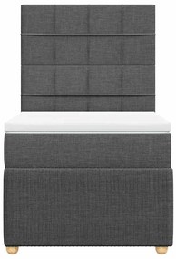 Cama com molas/colchão 80x200 cm tecido cinzento-escuro