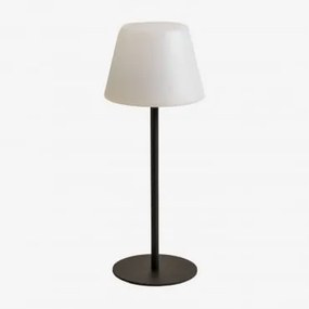 Lâmpada De Mesa Led Sem Fios Megumi Preto - Sklum