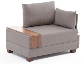 Poltrona "Geneva" com Mesa de Apoio Incorporada - Bege - Design Modern