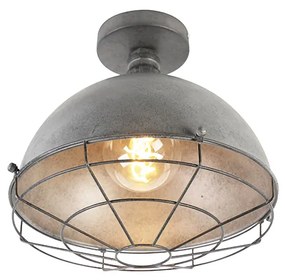 Candeeiro de teto industrial prata antiga 32 cm - Course Industrial