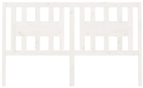 Cabeceira de cama 126x4x100 cm pinho maciço branco
