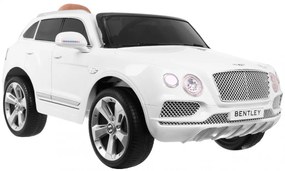 Carro elétrico para Crianças 12V Bentley Bentayga Rodas de EVA, Assento de couro Branco