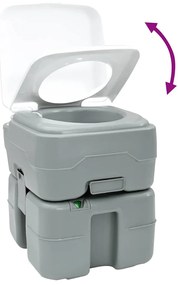 Caixa de Armazenamento de Acampamento cor cinza+tampa branca