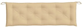 Almofadão p/ banco de jardim 150x50x7 cm mesclado tecido bege