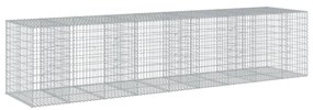 Cesto gabião com cobertura 450x100x100 cm ferro galvanizado