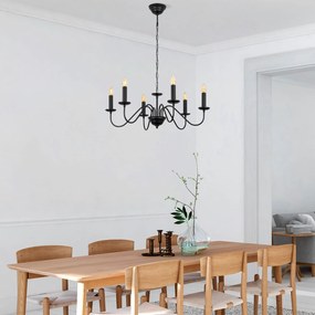 Candeeiro Chandelier Firat – Preto Antigo – 76 x 76 x 41 cm