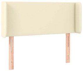 Cabeceira de cama c/ LED 103x16x78/88 cm couro artificial crème