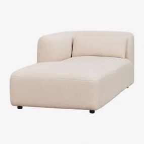 Módulo Chaise Longue Esquerdo Para Sofá Modular Fogler Chenille Creme Bege - Sklum