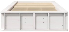 Estrutura da Cama Branco 90 x 200 cm Madeira composta