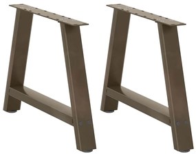 vidaXL Pés para mesa de centro em formato A, 2 peças, 70x (42-43) cm, aço