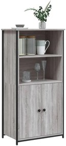 Aparador alto 62x36x121,5 cm derivados de madeira cinza sonoma