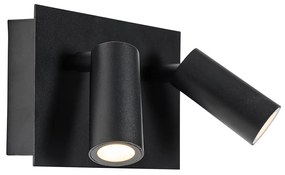 Candeeiro de parede moderno para exterior preto incl. LED 2 luzes IP54 - Simon Moderno