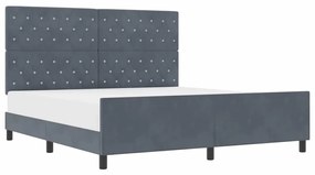 Cama vidaXL Cinza Escuro 180x200 cm Veludo