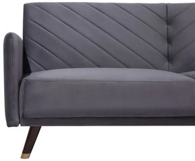 Sofá-cama de 3 lugares em tecido cinzento SENJA Beliani