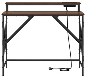 Mesa Carvalho castanho 100 x 50 x 86.5 cm Madeira processada