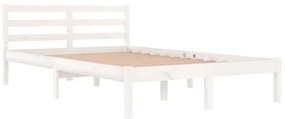 Estrutura de cama 120x200 cm pinho maciço branco