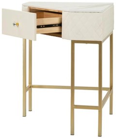 Consola de Entrada Angle Sharon - Madeira e MDF Branco com Detalhes Do