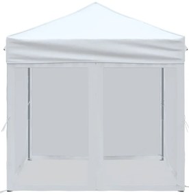 Tenda para festas dobrável com paredes laterais 2x2 m branco