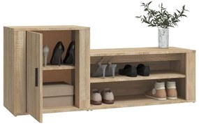 Sapateira 130x35x54 cm derivados de madeira carvalho sonoma