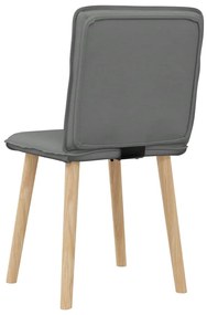 Cadeiras de jantar 2 pcs tecido cinzento-escuro