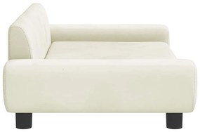 Cama para cães 100x54x33 cm veludo cor creme