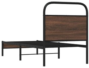 Estrutura cama s/ colchão derivados madeira carvalho castanho
